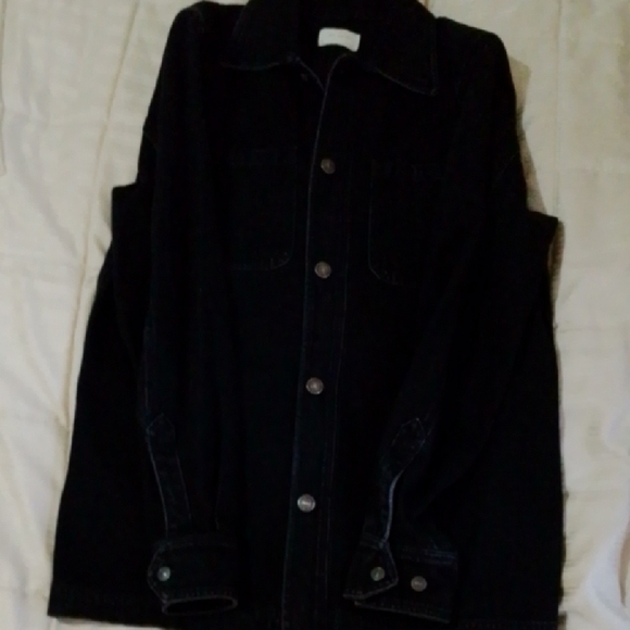Aime Leon Dore Black Denim Shirt Jacket Mens Size Small - Picture 3 of 7